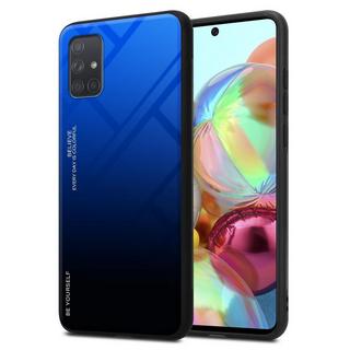 Cadorabo  Housse compatible avec Samsung Galaxy A71 4G - Coque de protection bicolore en silicone TPU et dos en verre trempé 