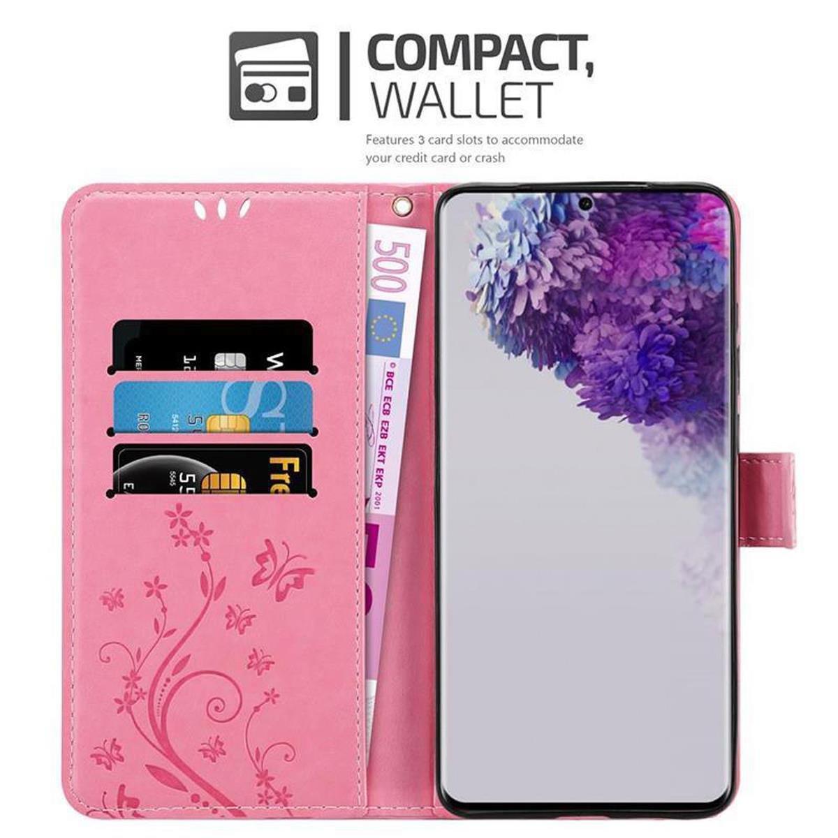 Cadorabo  Housse compatible avec Samsung Galaxy S20 ULTRA - Coque de protection au design floral avec fermeture magnétique, fonction de support et emplacements pour cartes 