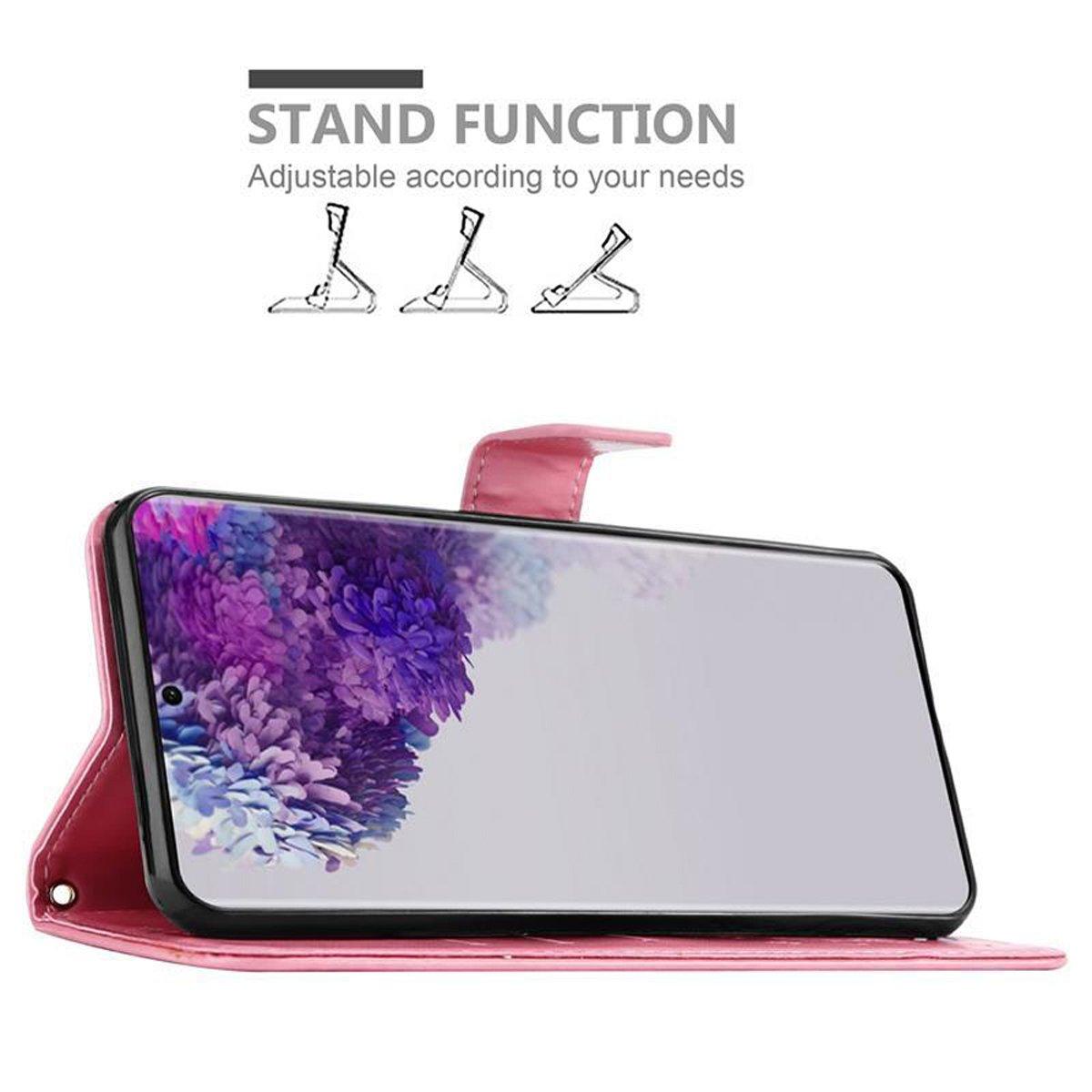 Cadorabo  Housse compatible avec Samsung Galaxy S20 ULTRA - Coque de protection au design floral avec fermeture magnétique, fonction de support et emplacements pour cartes 