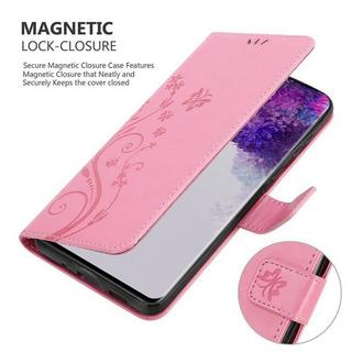 Cadorabo  Housse compatible avec Samsung Galaxy S20 ULTRA - Coque de protection au design floral avec fermeture magnétique, fonction de support et emplacements pour cartes 