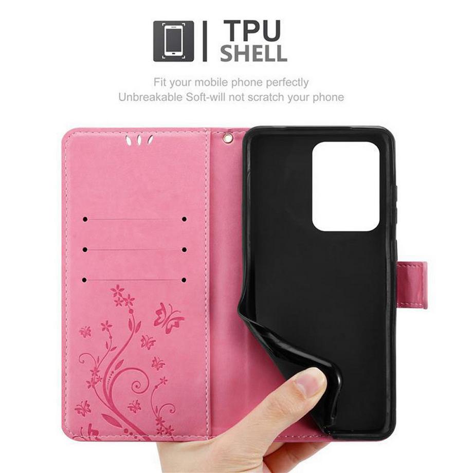 Cadorabo  Hülle für Samsung Galaxy S20 ULTRA Blumen Design Magnetverschluss 