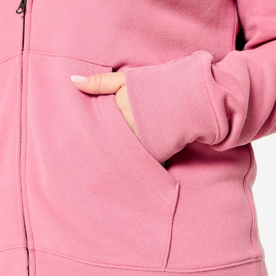 DOMYOS  Fitness-Sweatshirt aus Fleece mit Zipper , altrosa 