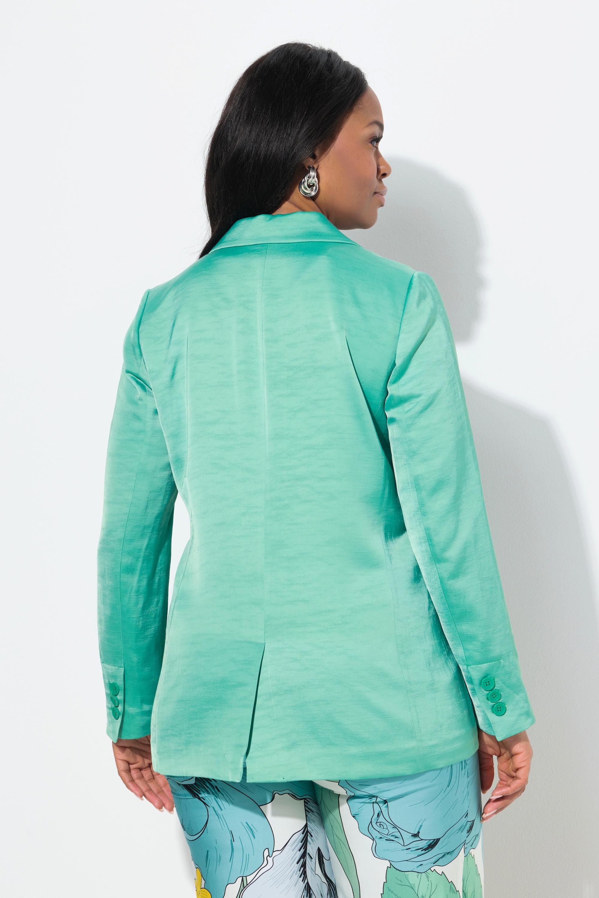 Ulla Popken Blazer strutturato collo a revers chiusura a bottone  