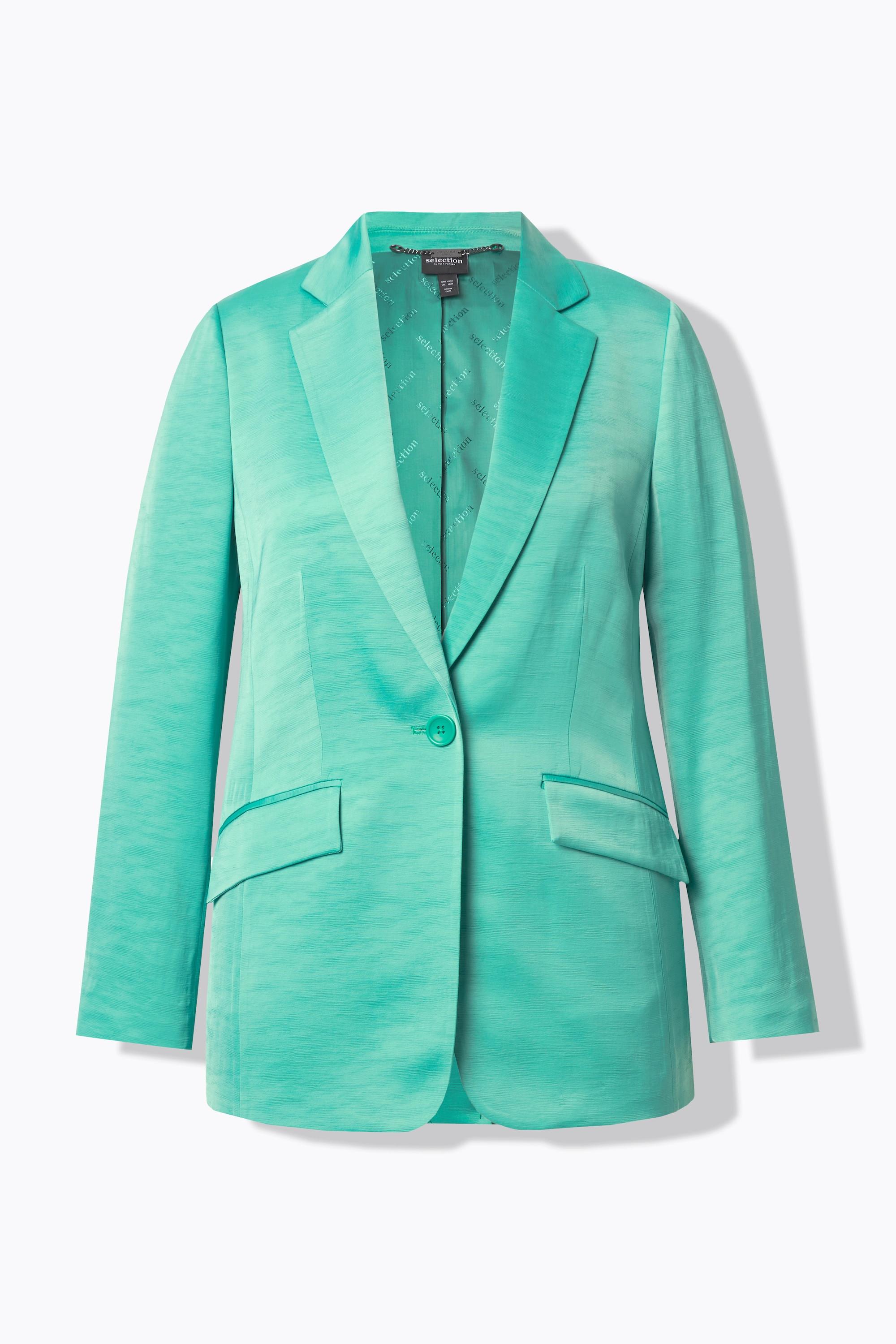 Ulla Popken Blazer strutturato collo a revers chiusura a bottone  