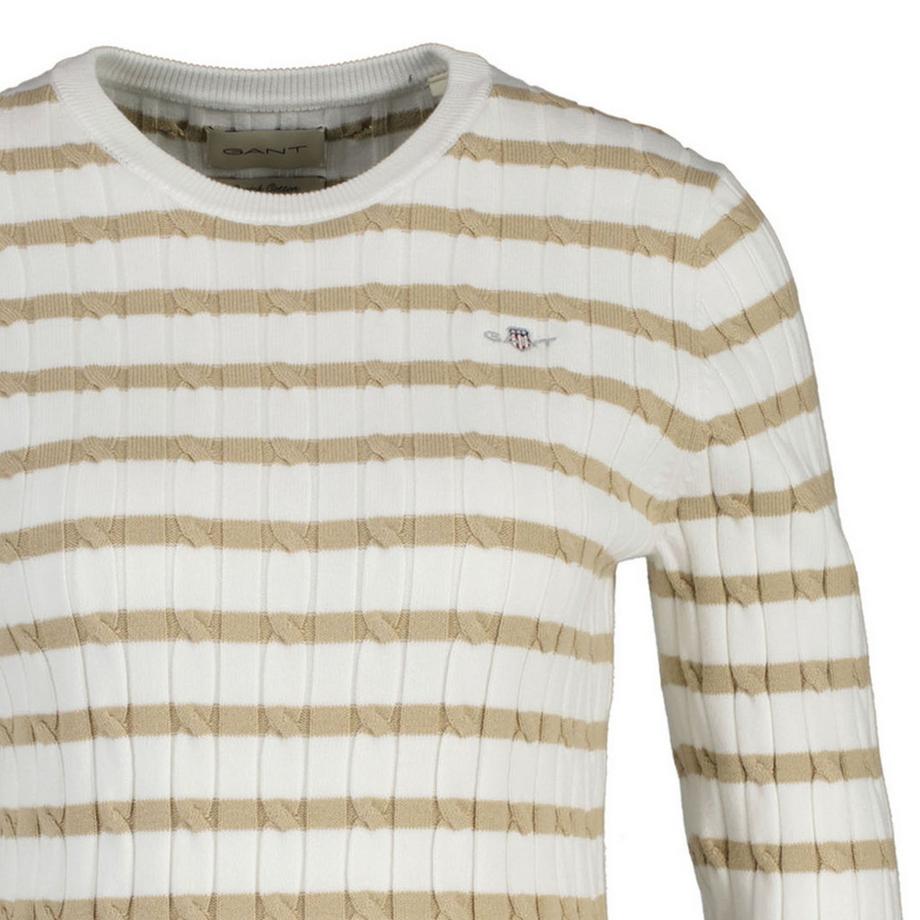 GANT Maglione girocollo Stretch Cotton Cable Stripe  