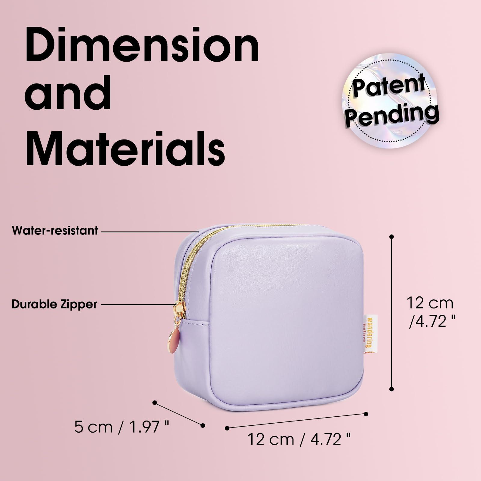 Only-bags.store Mini Borsa Trucco Pelle PU Portatile con Cerniera  