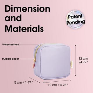 Only-bags.store Mini Trousse de Maquillage Cuir PU Portable avec Fermeture Éclair  