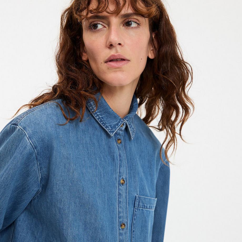 La Redoute Collections Hemd aus reinem Baumwoll-Denim  