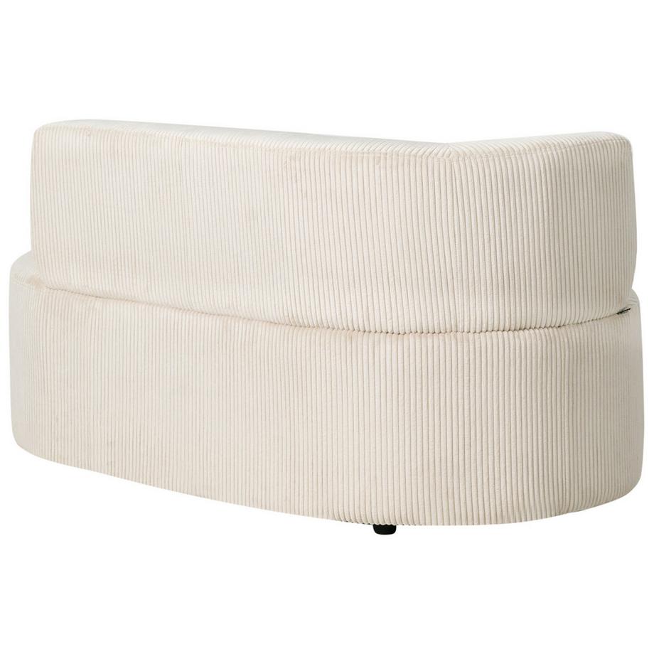 Beliani Chaise longue côté gauche en Velours côtelé Minimaliste VANVEY  