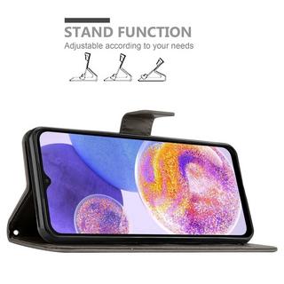 Cadorabo  Hülle für Samsung Galaxy A23 4G  5G Blumen Design Magnetverschluss 