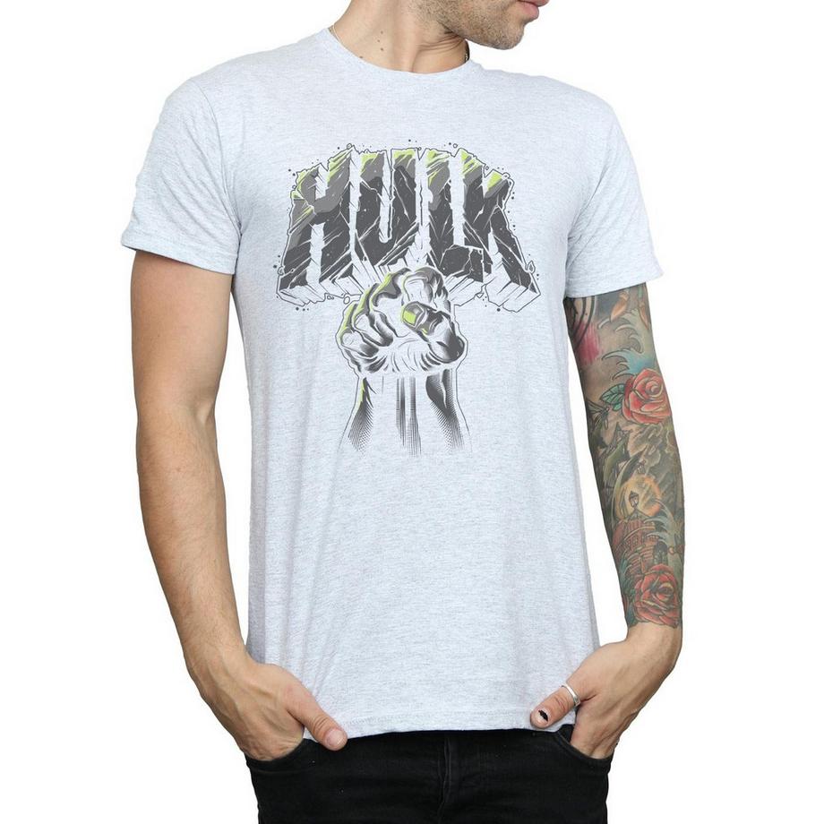 MARVEL T-Shirt Stampa Grafica Pugno di Hulk  