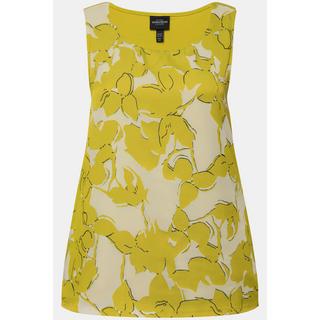 Ulla Popken Ausbrenner A-Linie Rundhals Ärmelloses Blusentop  