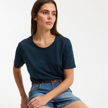 La Redoute Collections T-shirt Col Rond Manches Courtes  