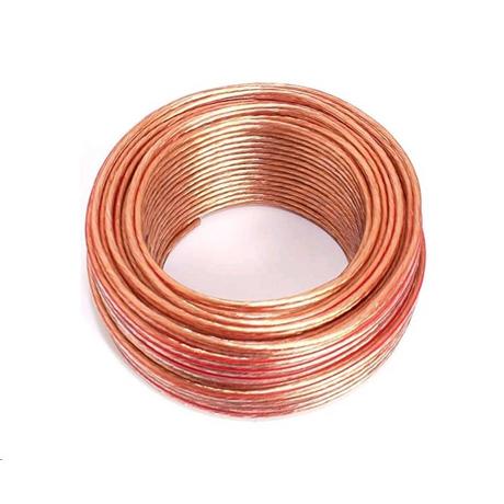 hama  Lautsprecherkabel, 2x 0,75 mm², 20 m, Transparent 