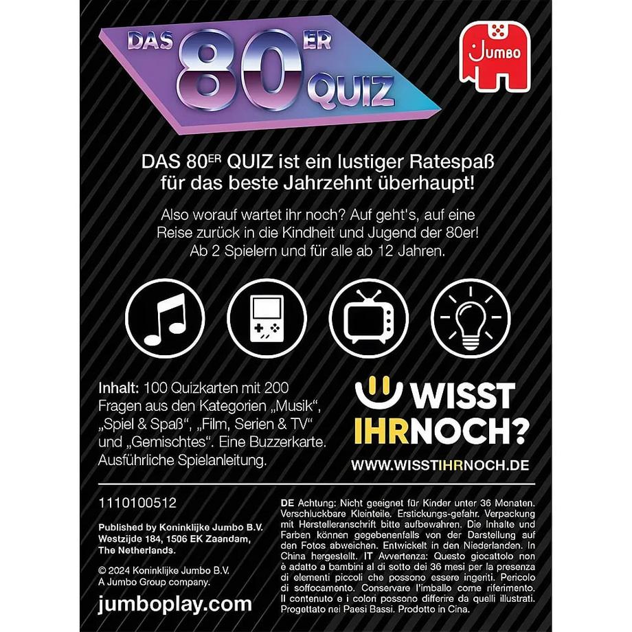 JUMBO  Das 80er Quiz Wisst Ihr Noch? 