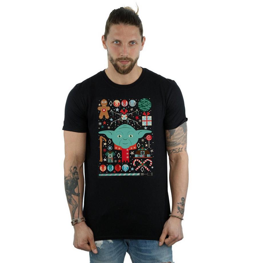 STAR WARS Star Wars The Mandalorian Grogu Pull de Noël T-Shirt  