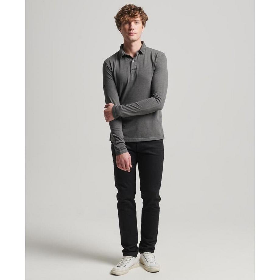 Superdry Studios Polo in Jersey a Maniche Lunghe  