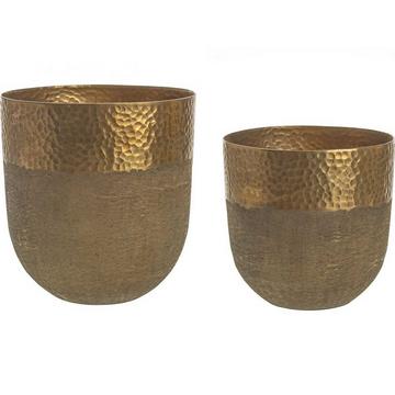 Vase Hammel Set gold 22x24 (2-tlg)