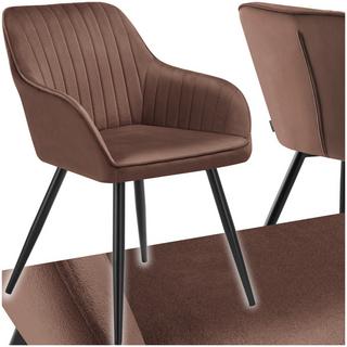 Tectake Stuhl Marilyn, Samtoptik, gesteppt  