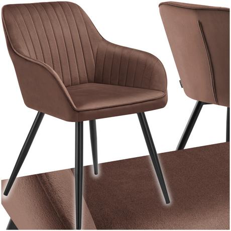 Tectake Stuhl Marilyn, Samtoptik, gesteppt  