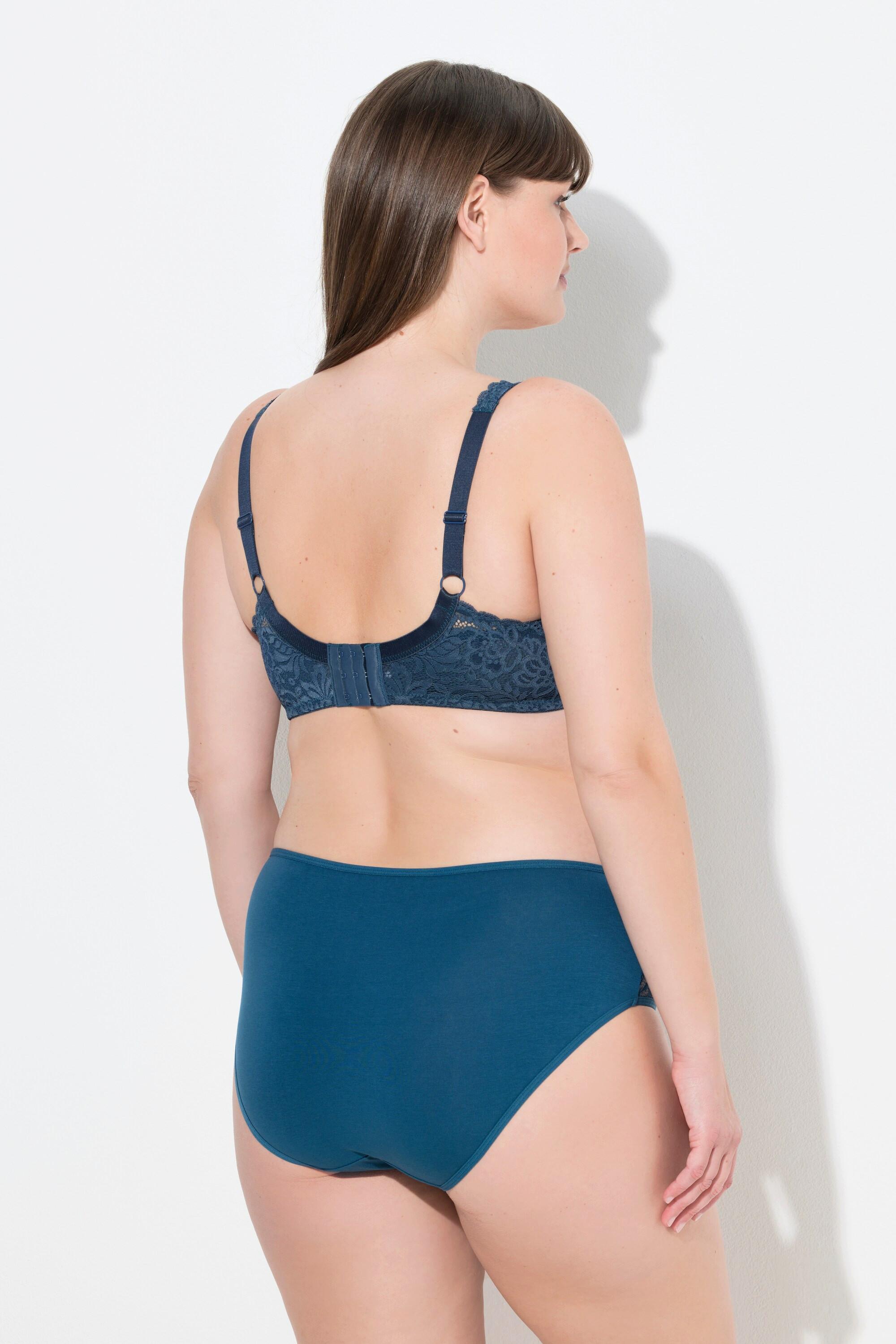 Ulla Popken Reggiseno con ferretto pizzo floreale pizzo intero coppa C-E  