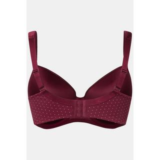 Ulla Popken  Reggiseno in microfibra a pallini con ferretto, coppe morbide e coppa B-D 