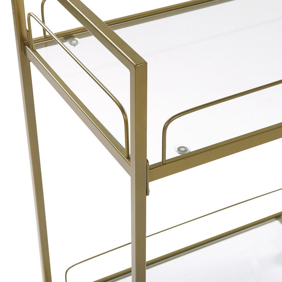 Beliani Chariot de cuisine en Verre de sécurité  VENETA  