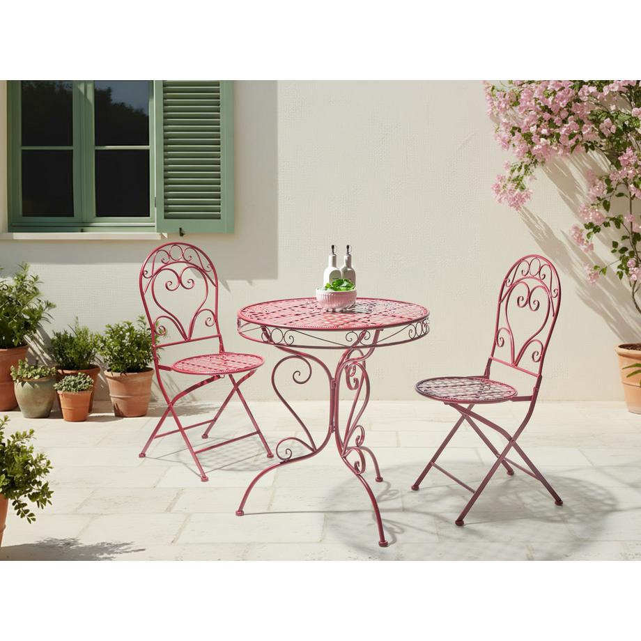 Beliani Bistro Set aus Eisen Retro ALBINIA  