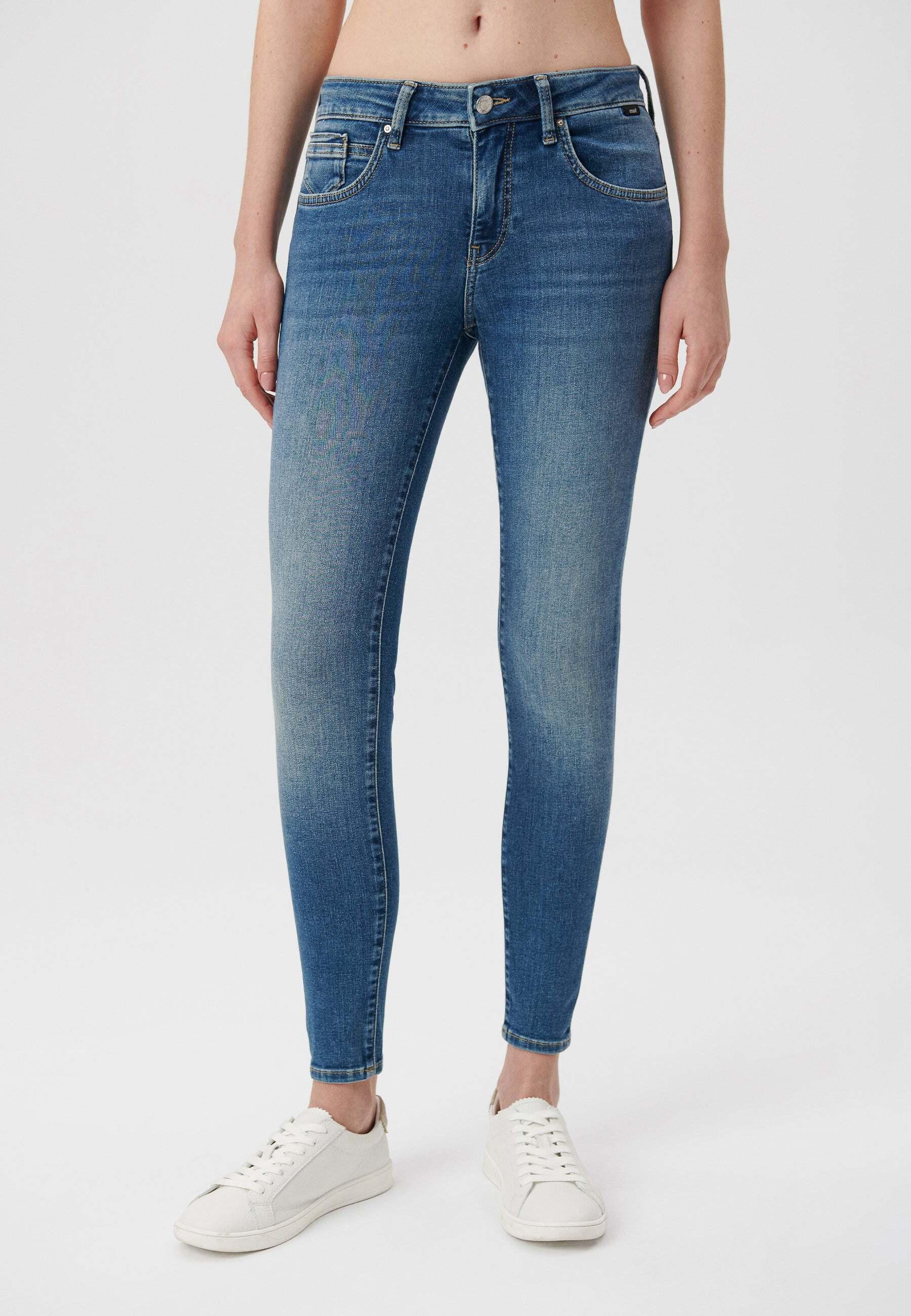 Mavi Dames Adriana Jeans, donkerblauw STR, 27/32, Donkerblauw Stren, 27W x 32L