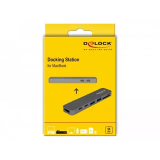 DeLock  87740 Notebook-Dockingstation & Portreplikator Kabelgebunden Thunderbolt 3 Grau 