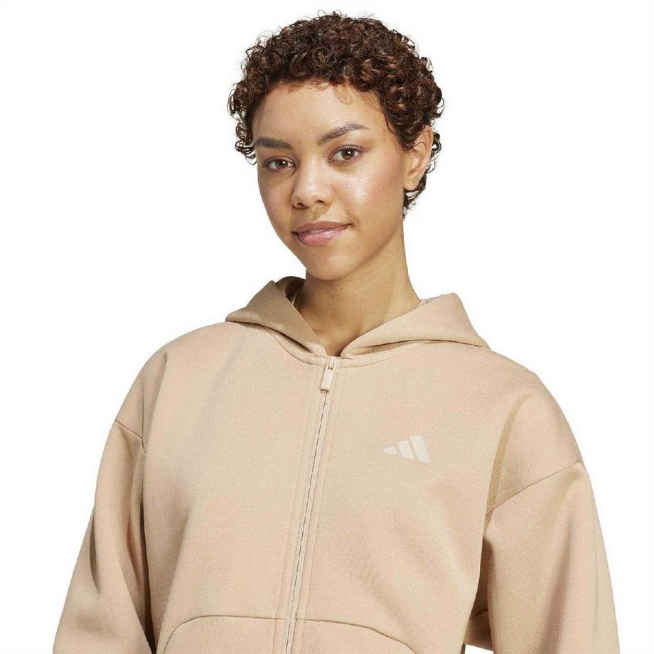 adidas  Felpa Con Cappuccio E Zip Intera 3 Strisce 