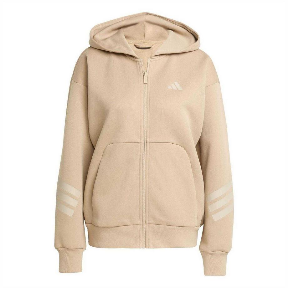 Felpa Con Cappuccio E Zip Intera 3 Strisce
