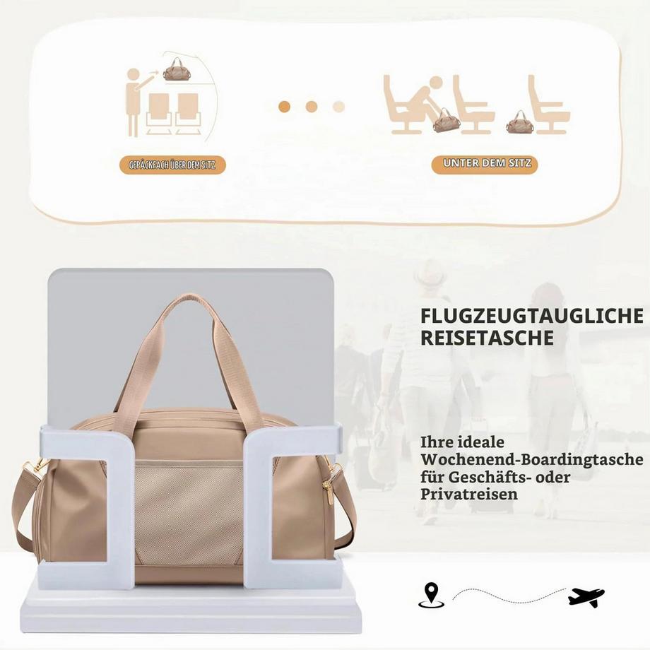 Only-bags.store Borsa da Viaggio Leggera con Scomparto Scarpe Impermeabile  