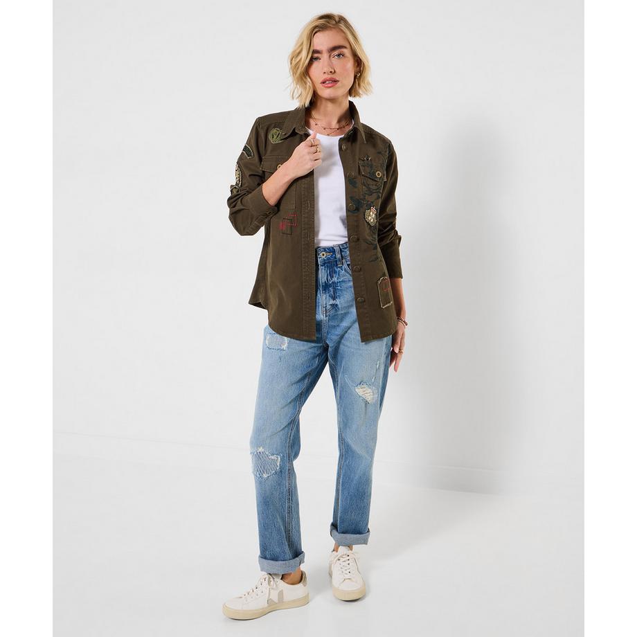 Joe Browns Besticktes Hemd mit Abzeichen  