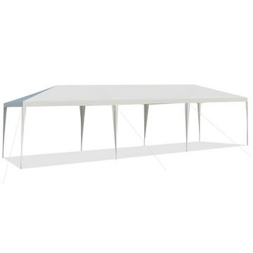 Tente de fête 3 m x 9 m Gazebo extérieur étanche Blanc
