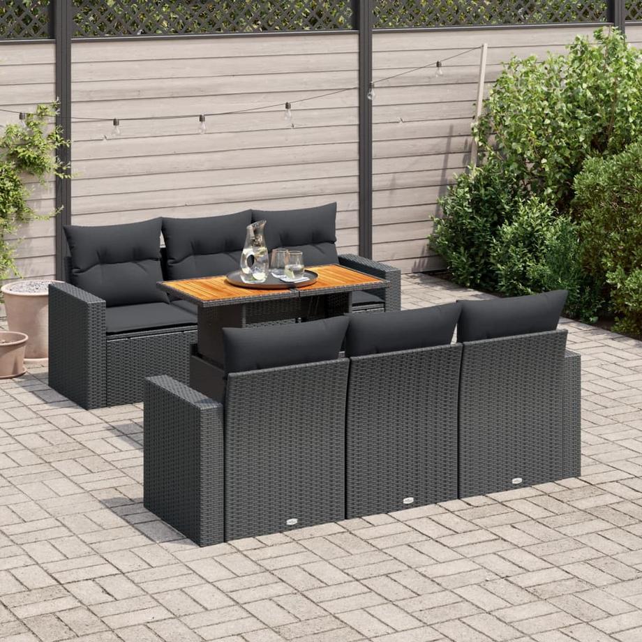 VidaXL set di divani da giardino Polirattan  