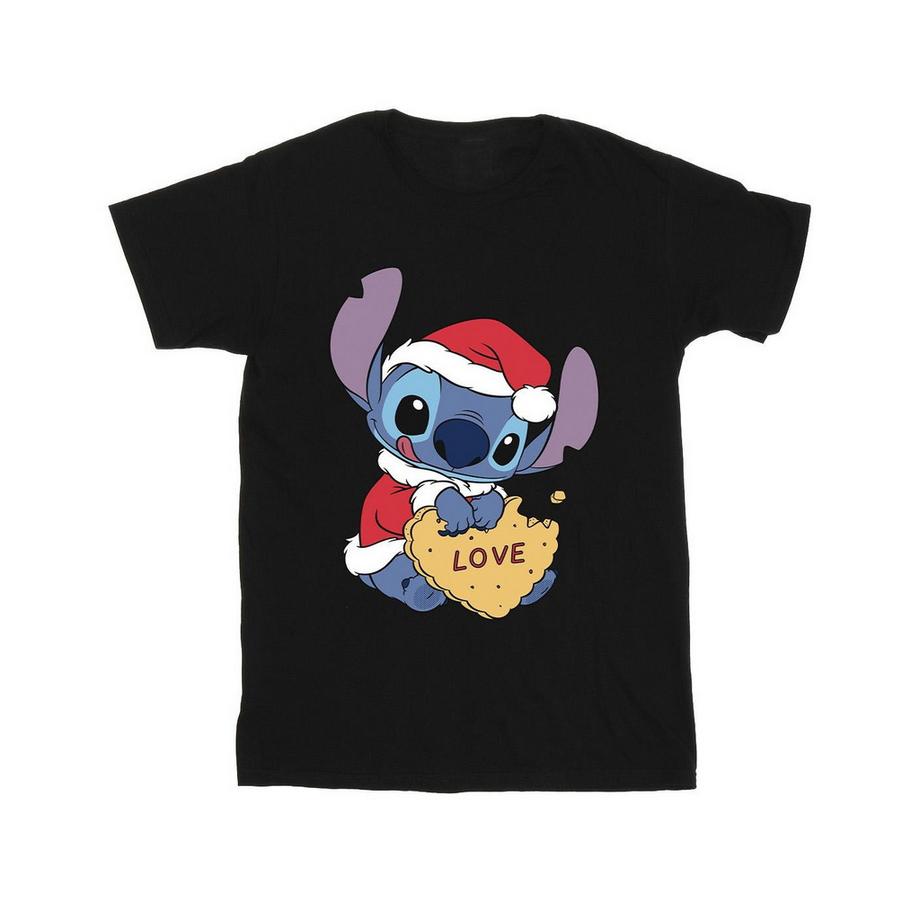 Disney Stitch Christmas Love Cookie T-Shirt  