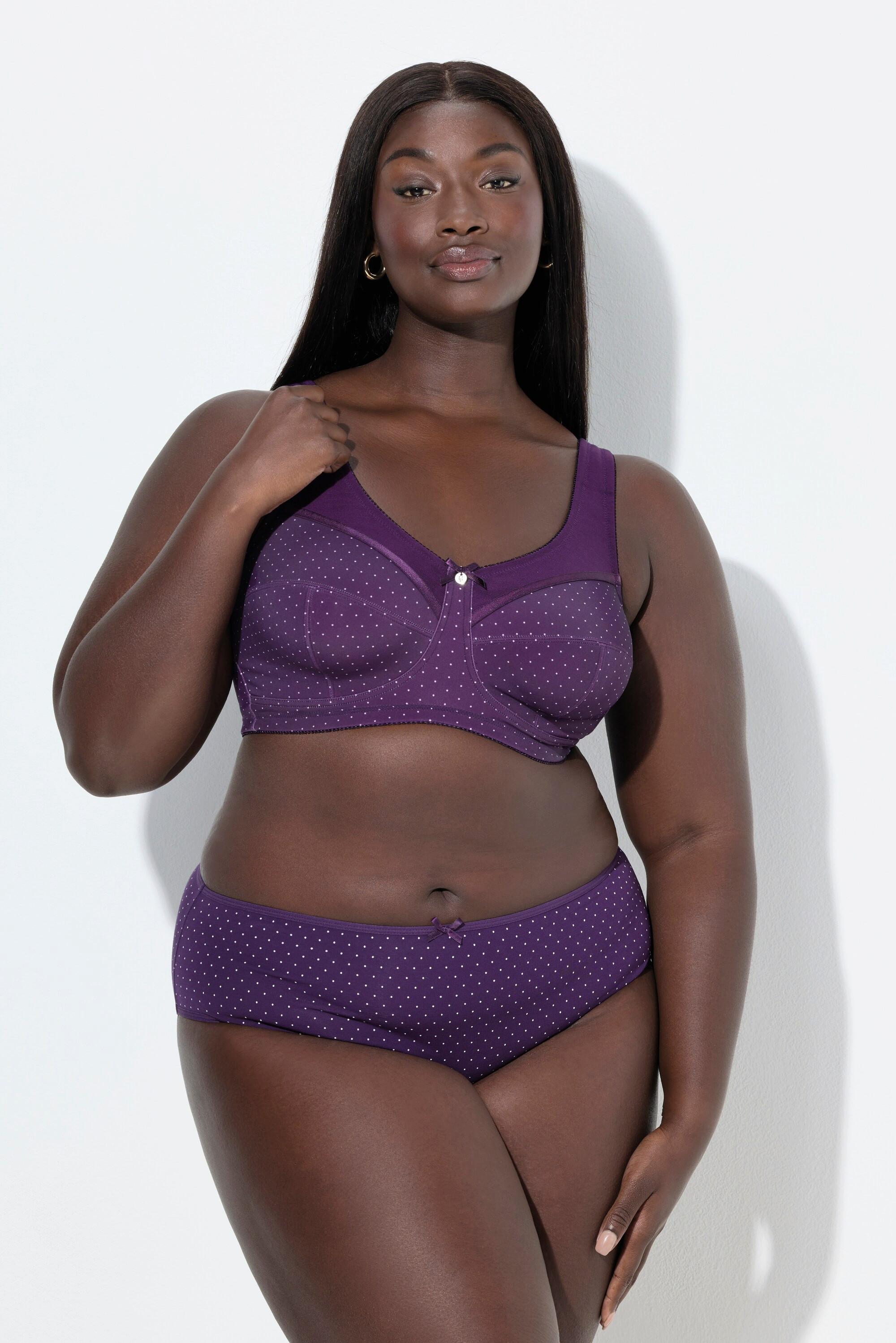 Ulla Popken Reggiseno sostenitivo a pois senza ferretto  