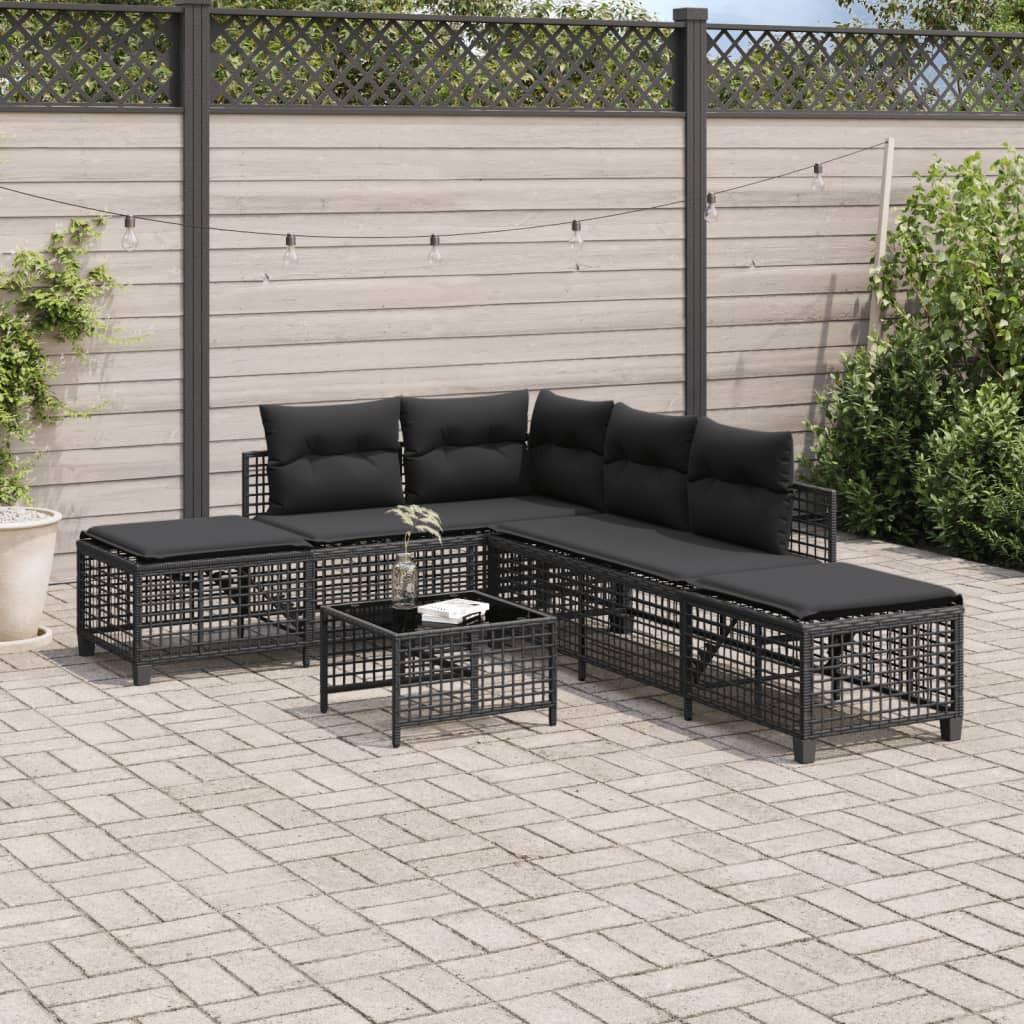 VidaXL set divano da giardino Polirattan  