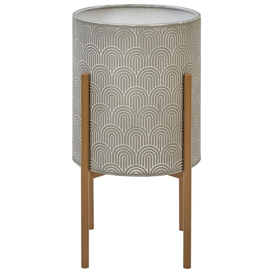 Blumentopf mit Beinen aus Eisen  AUBRIETA