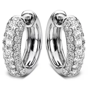 Creolen 750/18K Weissgold Diamant 1.47ct.