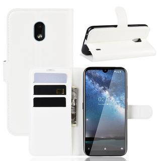 Cover-Discount  Nokia 2.2 - Étui en cuir coque avec compartiments pour cartes roses 