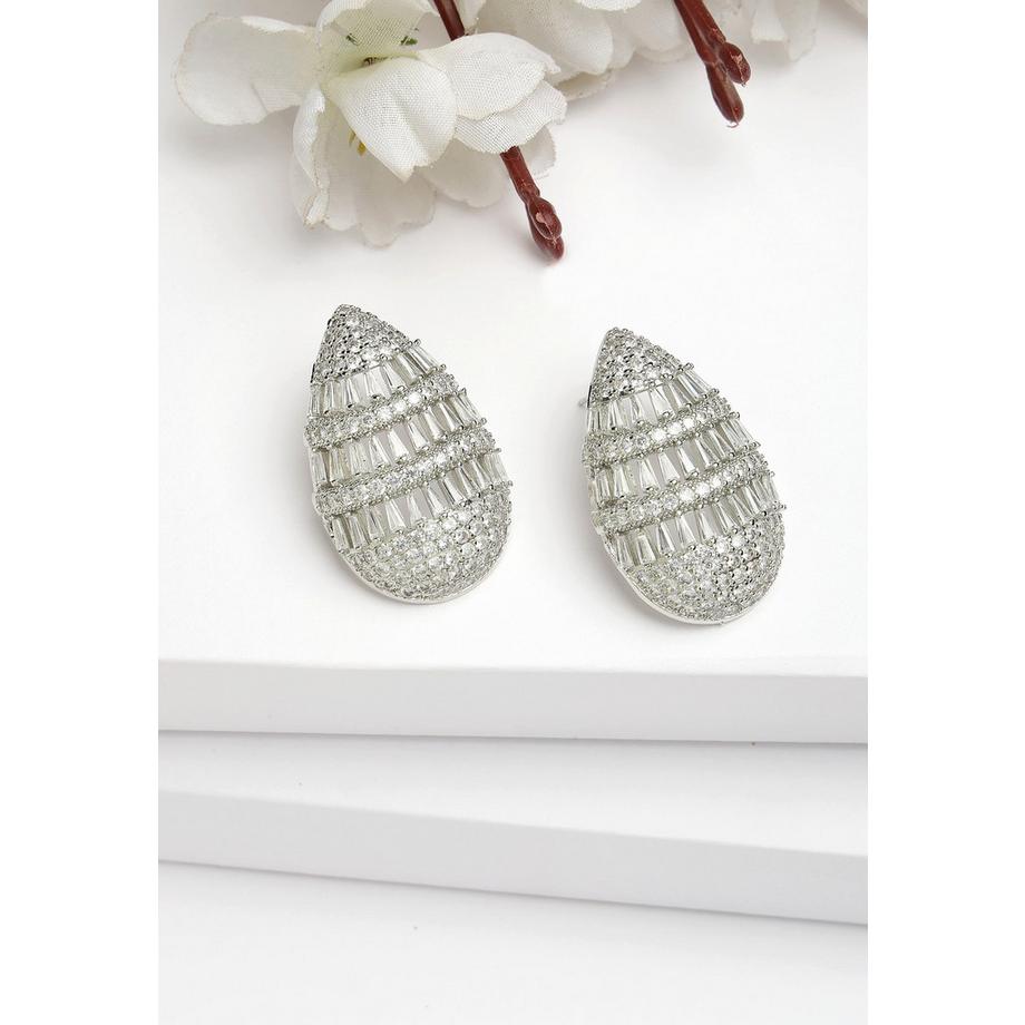 AVANT-GARDE PARIS  Collection Diva Gouttes design creuses chic en zirconia 