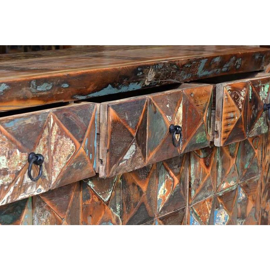 mutoni Buffet Diamond bois recyclé multicolore 150  