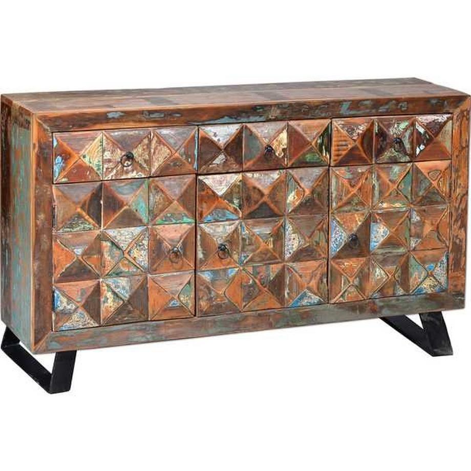 mutoni Buffet Diamond bois recyclé multicolore 150  