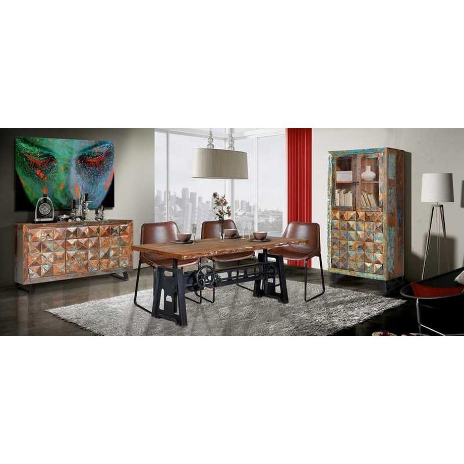 mutoni Buffet Diamond bois recyclé multicolore 150  
