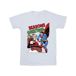 DC COMICS  Tshirt SUPERMAN SANTA COMIC 