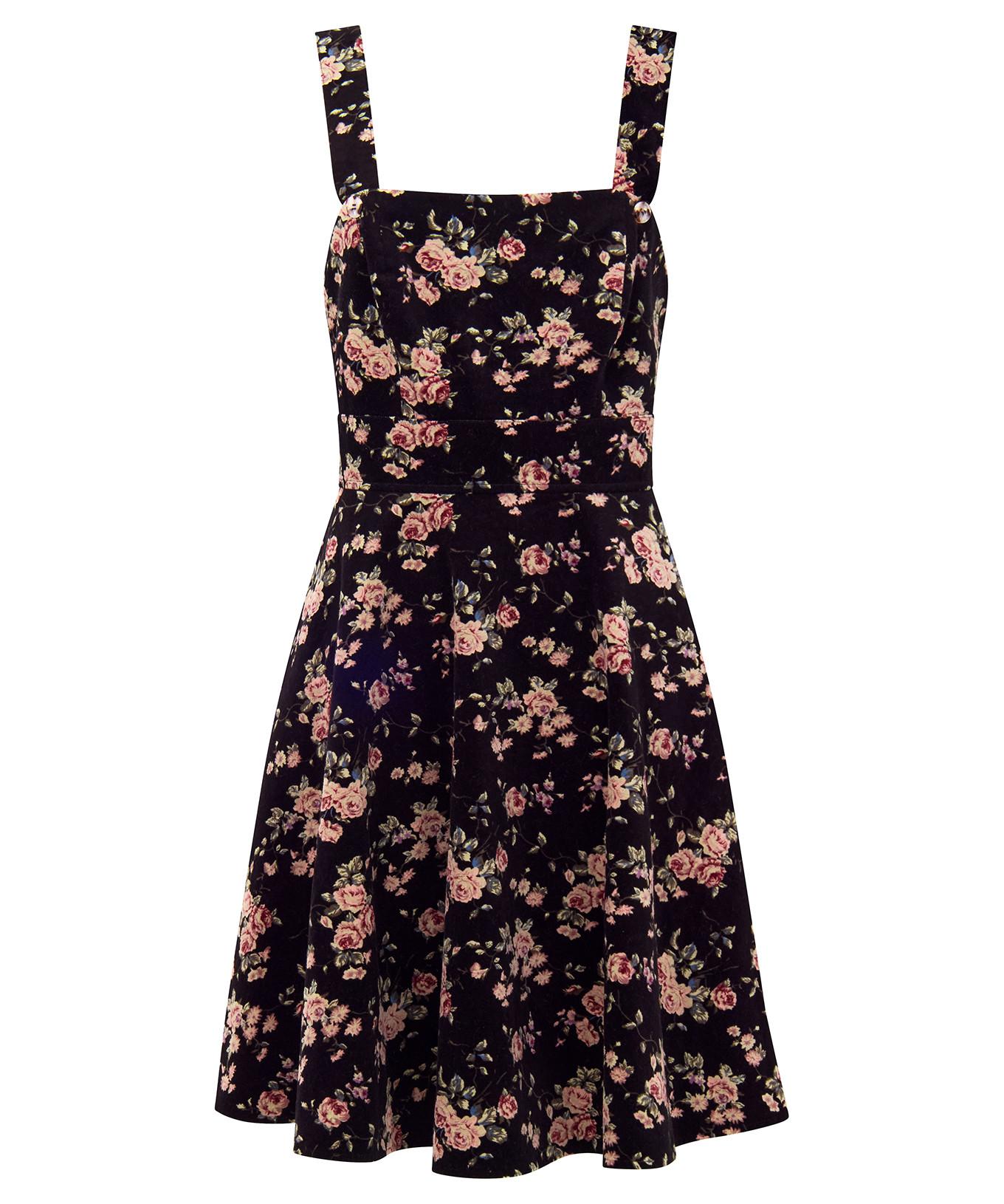 Joe Browns  Vintage Floral Velour Kleid 