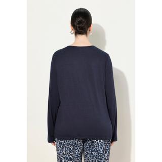 Ulla Popken Blusenshirt Ziersteine Tunika-Ausschnitt Langarm  