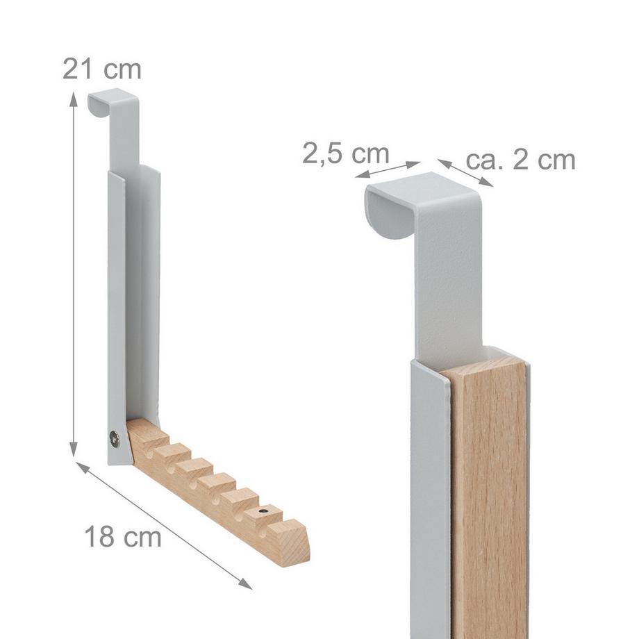 Northix Set di ganci pieghevoli per porte, confezione da 2  